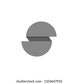 circle of art gray logo vector template design icon