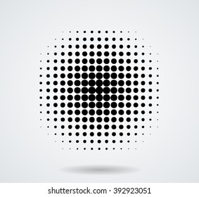 Circle Art. Halftone dots in circle form.