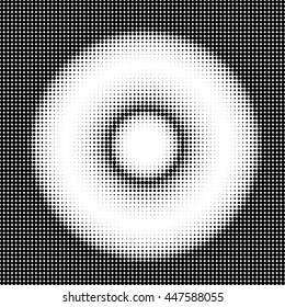 Circle Art. halftone dots in form.