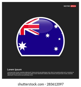 circle Australia flag Sticker