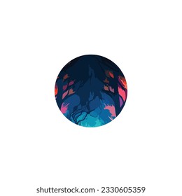 Circle, background, abstract geometric symbol simple logo vector