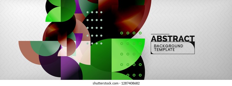 Circle background abstract. Trendy shapes composition. Vector illustration