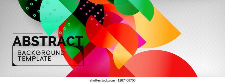 Circle background abstract. Trendy shapes composition. Vector illustration