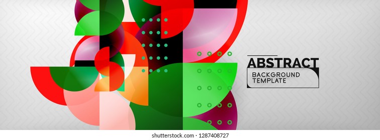 Circle background abstract. Trendy shapes composition. Vector illustration