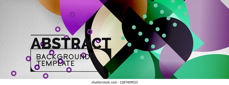 Circle background abstract. Trendy shapes composition. Vector illustration