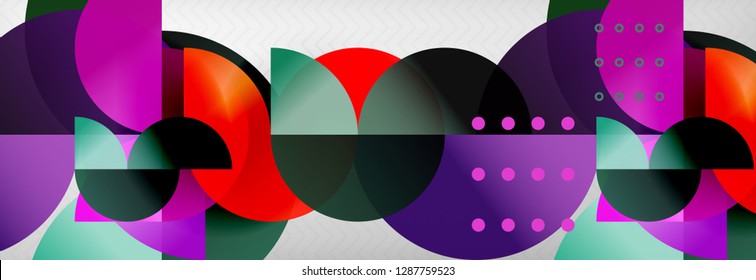 Resumen del fondo del círculo. La composición de formas está de moda. Ilustración del vector