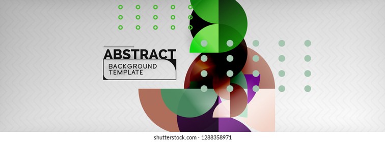 Circle background abstract. Trendy shapes composition. Vector illustration