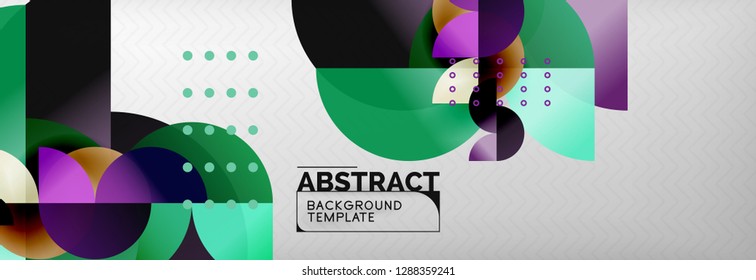 Circle background abstract. Trendy shapes composition. Vector illustration
