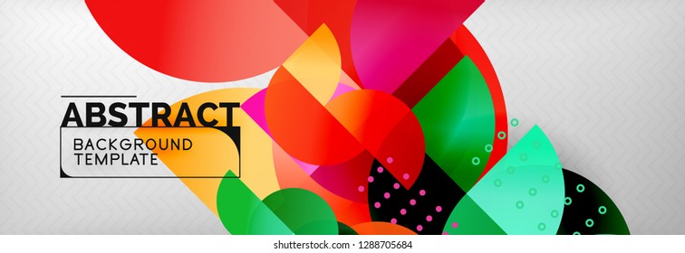 Circle background abstract. Trendy shapes composition. Vector illustration