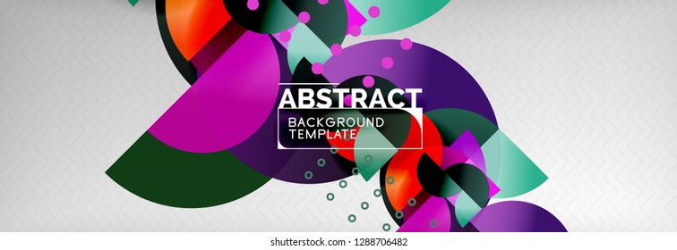 Circle background abstract. Trendy shapes composition. Vector illustration