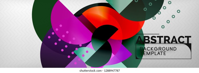 Resumen del fondo del círculo. La composición de formas está de moda. Ilustración del vector