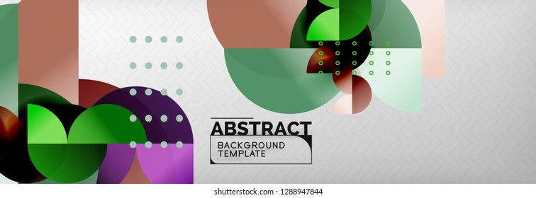 Resumen del fondo del círculo. La composición de formas está de moda. Ilustración del vector