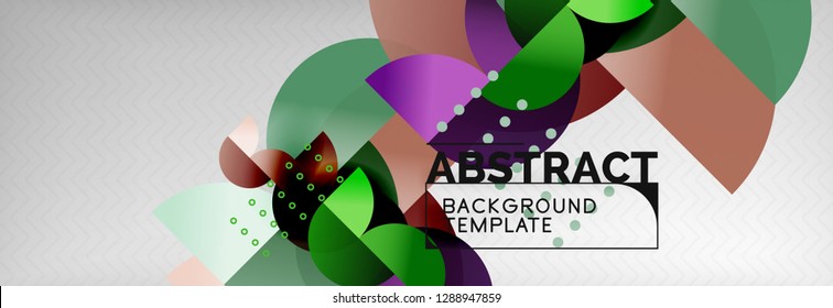 Circle background abstract. Trendy shapes composition. Vector illustration