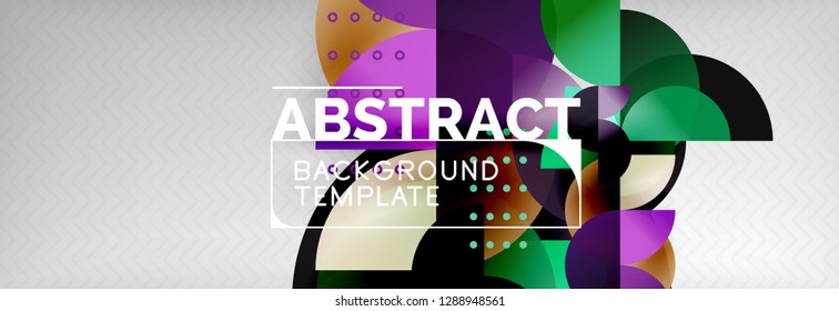 Resumen del fondo del círculo. La composición de formas está de moda. Ilustración del vector
