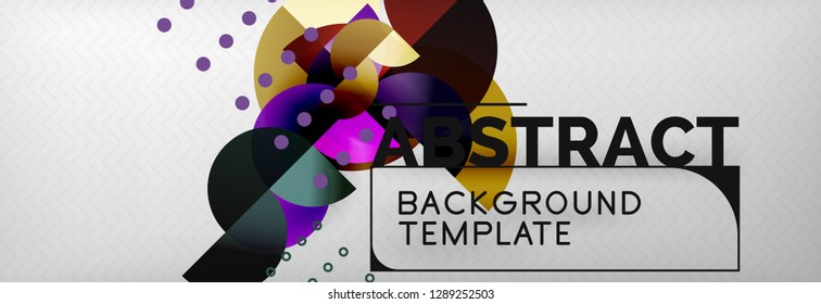 Circle background abstract. Trendy shapes composition. Vector illustration