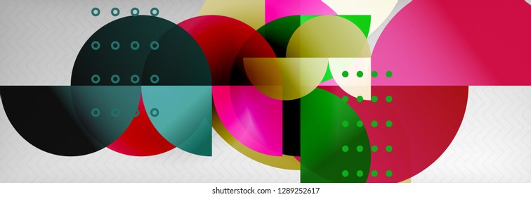 Resumen del fondo del círculo. La composición de formas está de moda. Ilustración del vector