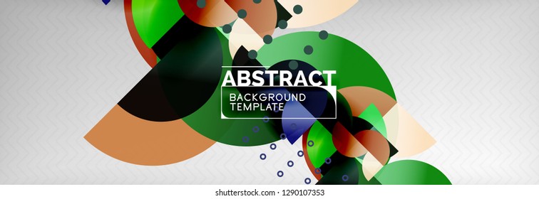 Circle background abstract. Trendy shapes composition. Vector illustration