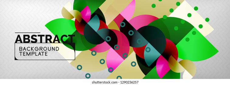 Resumen del fondo del círculo. La composición de formas está de moda. Ilustración del vector