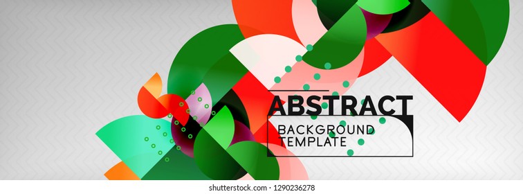 Circle background abstract. Trendy shapes composition. Vector illustration