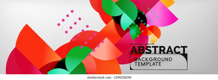 Circle background abstract. Trendy shapes composition. Vector illustration