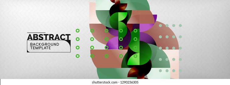 Resumen del fondo del círculo. La composición de formas está de moda. Ilustración del vector
