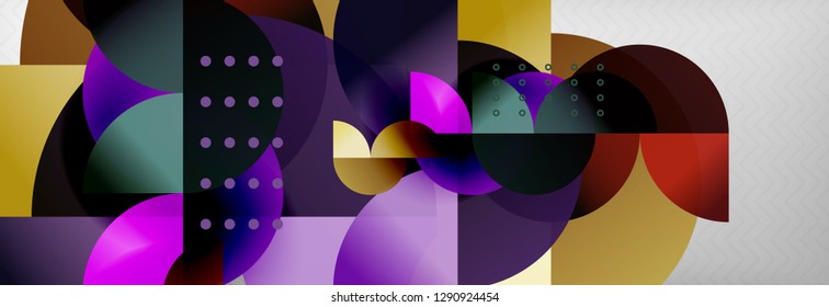Circle background abstract. Trendy shapes composition. Vector illustration