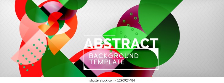 Circle background abstract. Trendy shapes composition. Vector illustration