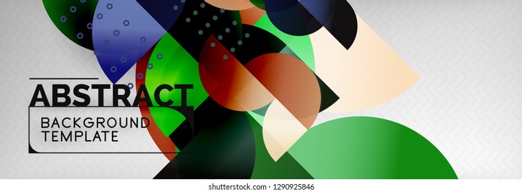 Circle background abstract. Trendy shapes composition. Vector illustration