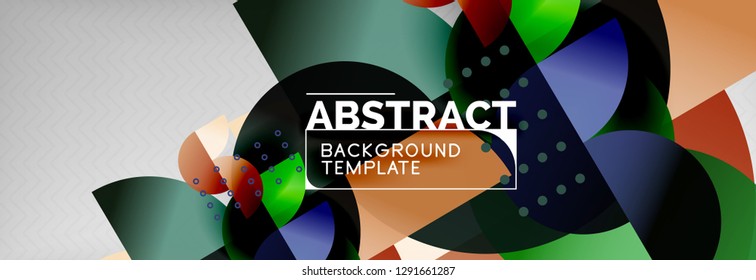 Circle background abstract. Trendy shapes composition. Vector illustration