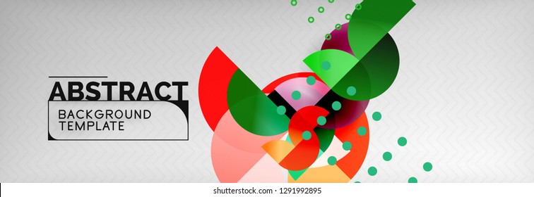 Circle background abstract. Trendy shapes composition. Vector illustration