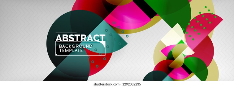 Circle background abstract. Trendy shapes composition. Vector illustration