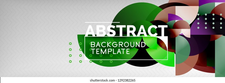 Circle background abstract. Trendy shapes composition. Vector illustration