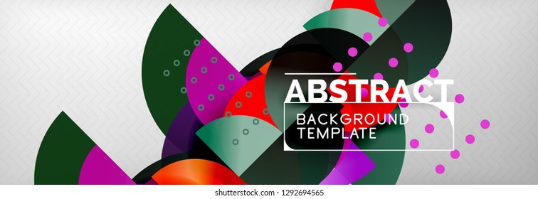 Circle background abstract. Trendy shapes composition. Vector illustration