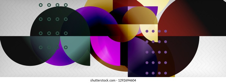 Circle background abstract. Trendy shapes composition. Vector illustration