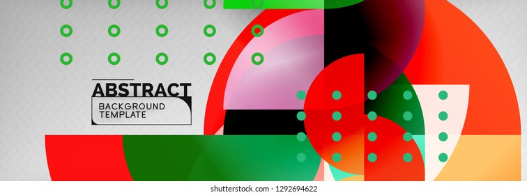 Circle background abstract. Trendy shapes composition. Vector illustration