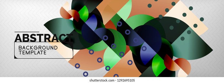 Circle background abstract. Trendy shapes composition. Vector illustration