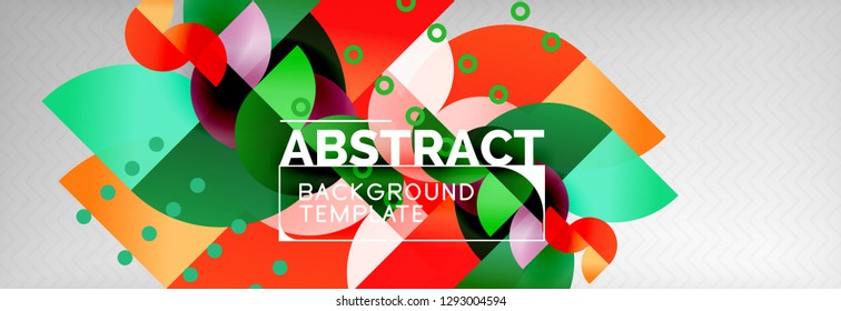 Circle background abstract. Trendy shapes composition. Vector illustration