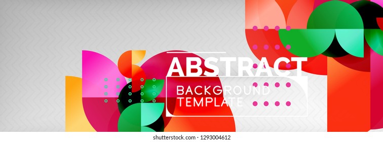 Circle background abstract. Trendy shapes composition. Vector illustration