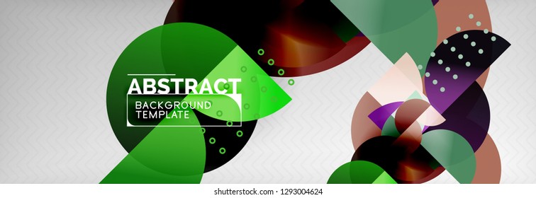 Circle background abstract. Trendy shapes composition. Vector illustration