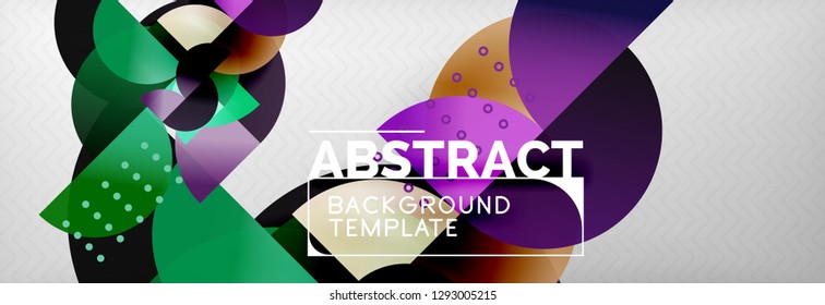 Circle background abstract. Trendy shapes composition. Vector illustration