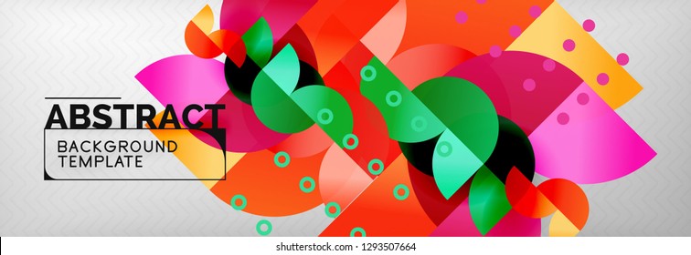 Resumen del fondo del círculo. La composición de formas está de moda. Ilustración del vector