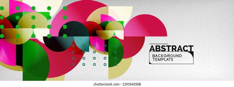 Circle background abstract. Trendy shapes composition. Vector illustration