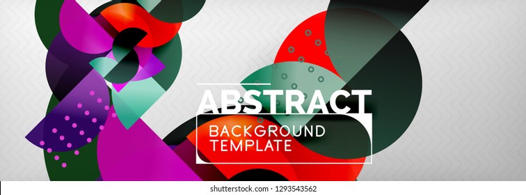 Resumen del fondo del círculo. La composición de formas está de moda. Ilustración del vector