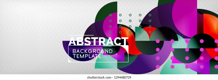 Circle background abstract. Trendy shapes composition. Vector illustration