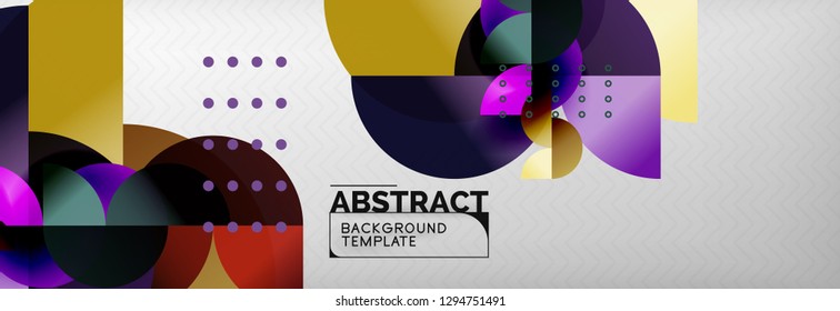 Resumen del fondo del círculo. La composición de formas está de moda. Ilustración del vector