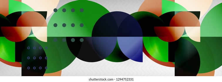Circle background abstract. Trendy shapes composition. Vector illustration