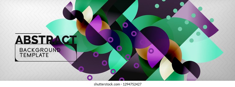 Resumen del fondo del círculo. La composición de formas está de moda. Ilustración del vector