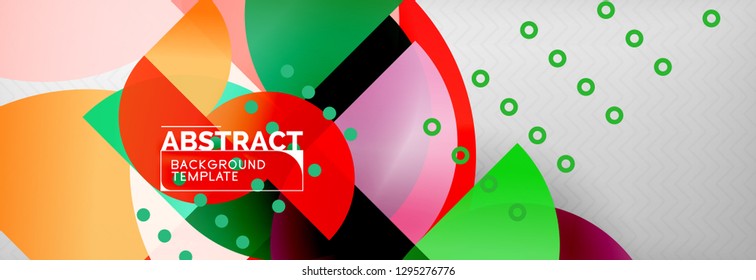 Circle Hintergrund abstrakt. Trendformen Zusammensetzung. Vektorgrafik