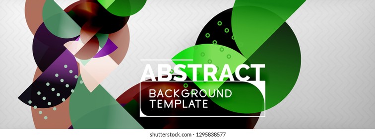 Circle background abstract. Trendy shapes composition. Vector illustration