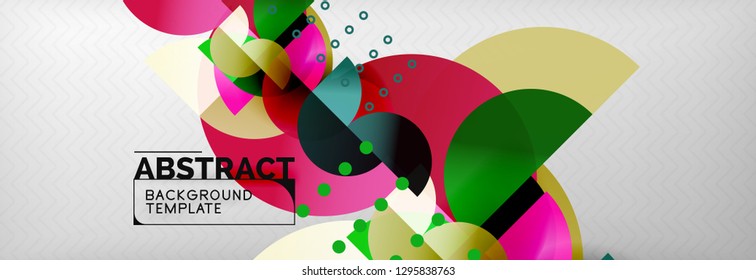 Circle background abstract. Trendy shapes composition. Vector illustration